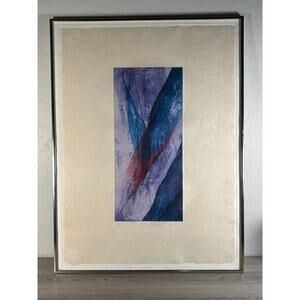 Paul Jenkins Signed Limited Edition Abstract Print 13/20 (1990) Embossed, Framed